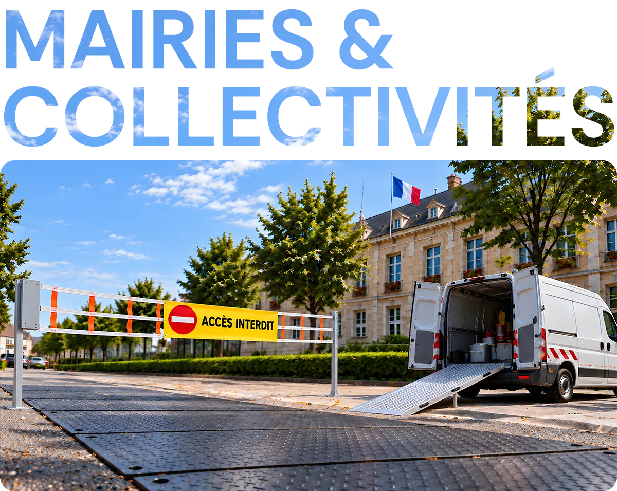 Sécurisation des espaces publics, accessibilité des bâtiments, gestion des déplacements ou équipements pour vos véhicules utilitaires : chaque projet nécessite des solutions adaptées aux réalités du terrain. Forankra accompagne les collectivités locales, les mairies et leurs services techniques avec une offre complète d’équipements dédiés à l’aménagement, à la sécurité et à la mobilité des espaces publics.