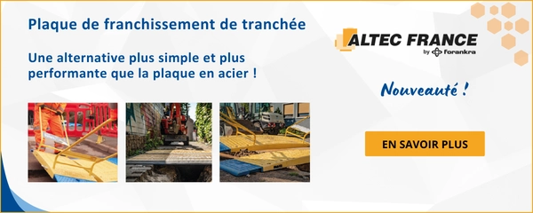 Plaque franchissement de tranchée