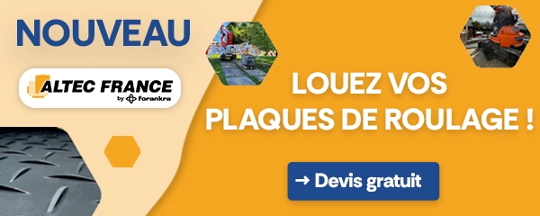 Bannière location plaque de roulage