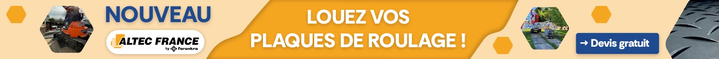 Bannière location plaque de roulage